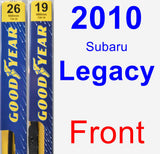 Front Wiper Blade Pack for 2010 Subaru Legacy - Premium