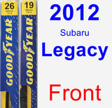 Front Wiper Blade Pack for 2012 Subaru Legacy - Premium