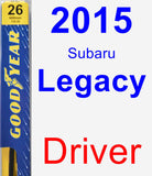 Driver Wiper Blade for 2015 Subaru Legacy - Premium