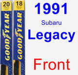 Front Wiper Blade Pack for 1991 Subaru Legacy - Premium