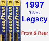 Front & Rear Wiper Blade Pack for 1997 Subaru Legacy - Premium