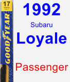 Passenger Wiper Blade for 1992 Subaru Loyale - Premium