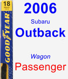 Passenger Wiper Blade for 2006 Subaru Outback - Premium