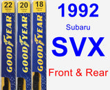 Front & Rear Wiper Blade Pack for 1992 Subaru SVX - Premium