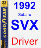 Driver Wiper Blade for 1992 Subaru SVX - Premium