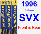 Front & Rear Wiper Blade Pack for 1996 Subaru SVX - Premium