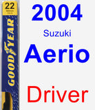 Driver Wiper Blade for 2004 Suzuki Aerio - Premium