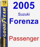 Passenger Wiper Blade for 2005 Suzuki Forenza - Premium