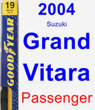 Passenger Wiper Blade for 2004 Suzuki Grand Vitara - Premium