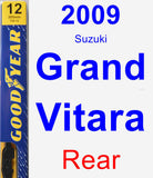 Rear Wiper Blade for 2009 Suzuki Grand Vitara - Premium