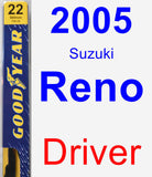 Driver Wiper Blade for 2005 Suzuki Reno - Premium