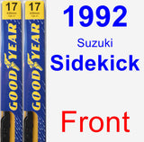 Front Wiper Blade Pack for 1992 Suzuki Sidekick - Premium