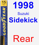 Rear Wiper Blade for 1998 Suzuki Sidekick - Premium