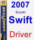 Driver Wiper Blade for 2007 Suzuki Swift - Premium