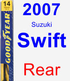 Rear Wiper Blade for 2007 Suzuki Swift - Premium