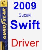 Driver Wiper Blade for 2009 Suzuki Swift - Premium