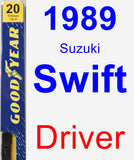 Driver Wiper Blade for 1989 Suzuki Swift - Premium