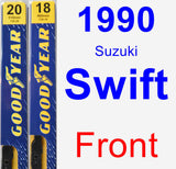 Front Wiper Blade Pack for 1990 Suzuki Swift - Premium