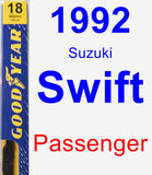 Passenger Wiper Blade for 1992 Suzuki Swift - Premium