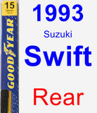 Rear Wiper Blade for 1993 Suzuki Swift - Premium