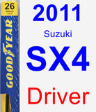 Driver Wiper Blade for 2011 Suzuki SX4 - Premium