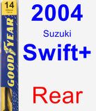 Rear Wiper Blade for 2004 Suzuki Swift+ - Premium