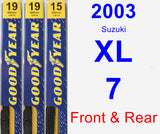 Front & Rear Wiper Blade Pack for 2003 Suzuki XL-7 - Premium