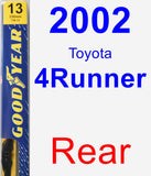 Rear Wiper Blade for 2002 Toyota 4Runner - Premium