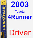 Driver Wiper Blade for 2003 Toyota 4Runner - Premium