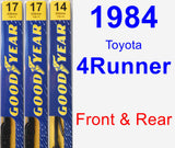 Front & Rear Wiper Blade Pack for 1984 Toyota 4Runner - Premium