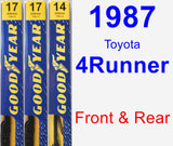 Front & Rear Wiper Blade Pack for 1987 Toyota 4Runner - Premium