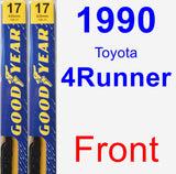 Front Wiper Blade Pack for 1990 Toyota 4Runner - Premium