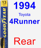 Rear Wiper Blade for 1994 Toyota 4Runner - Premium