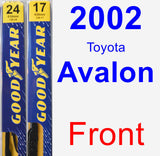 Front Wiper Blade Pack for 2002 Toyota Avalon - Premium