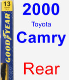 Rear Wiper Blade for 2000 Toyota Camry - Premium