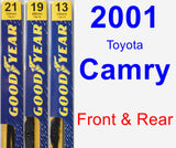 Front & Rear Wiper Blade Pack for 2001 Toyota Camry - Premium