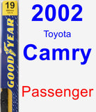 Passenger Wiper Blade for 2002 Toyota Camry - Premium