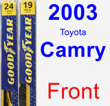 Front Wiper Blade Pack for 2003 Toyota Camry - Premium