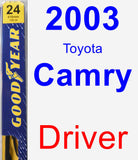 Driver Wiper Blade for 2003 Toyota Camry - Premium