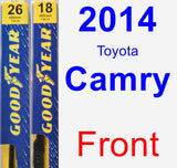 Front Wiper Blade Pack for 2014 Toyota Camry - Premium