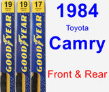 Front & Rear Wiper Blade Pack for 1984 Toyota Camry - Premium