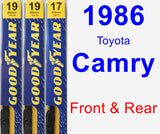 Front & Rear Wiper Blade Pack for 1986 Toyota Camry - Premium