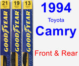 Front & Rear Wiper Blade Pack for 1994 Toyota Camry - Premium