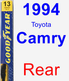 Rear Wiper Blade for 1994 Toyota Camry - Premium