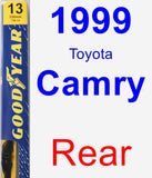 Rear Wiper Blade for 1999 Toyota Camry - Premium