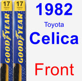 Front Wiper Blade Pack for 1982 Toyota Celica - Premium