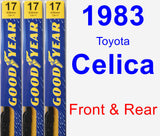 Front & Rear Wiper Blade Pack for 1983 Toyota Celica - Premium