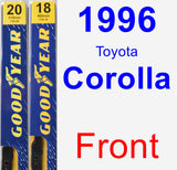 Front Wiper Blade Pack for 1996 Toyota Corolla - Premium