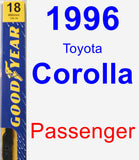 Passenger Wiper Blade for 1996 Toyota Corolla - Premium