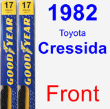 Front Wiper Blade Pack for 1982 Toyota Cressida - Premium